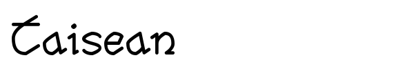 Taisean font preview