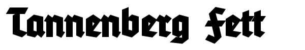 Tannenberg Fett font