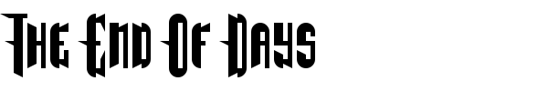The End Of Days font