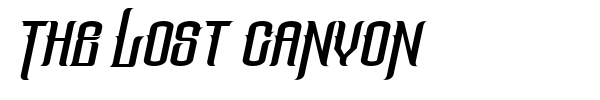 The Lost Canyon font preview