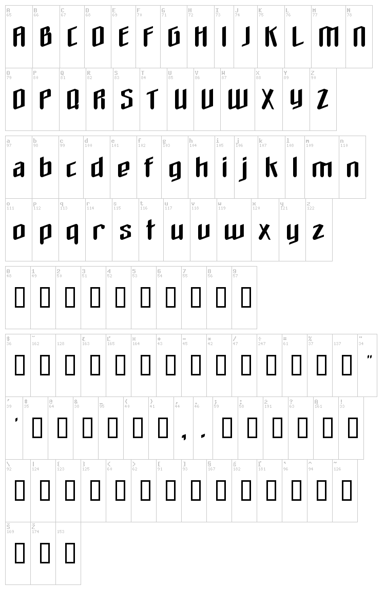 The love you find in hell font map