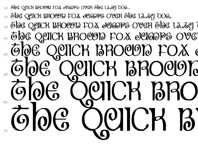 The Shire font waterfall