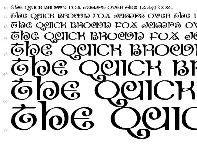 The Shire font waterfall