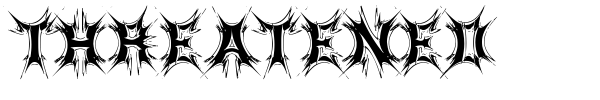 Threatened font