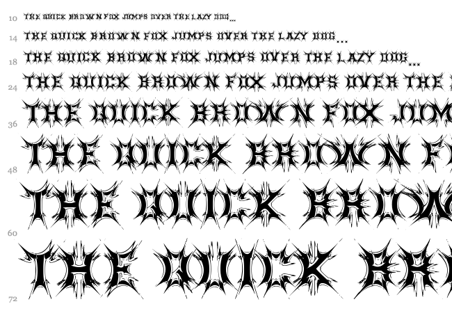 Threatened font waterfall