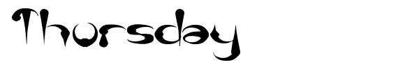 Thursday font