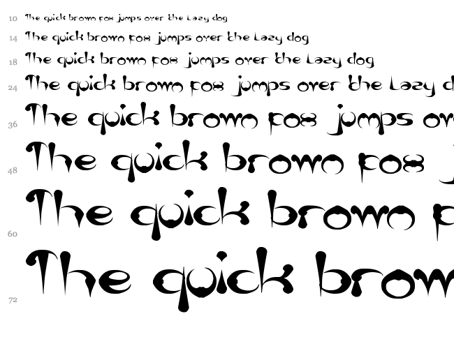 Thursday font waterfall