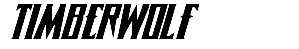 Timberwolf font preview
