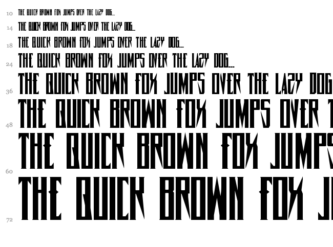 Timberwolf font waterfall