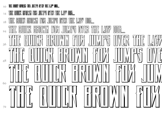 Timberwolf font waterfall
