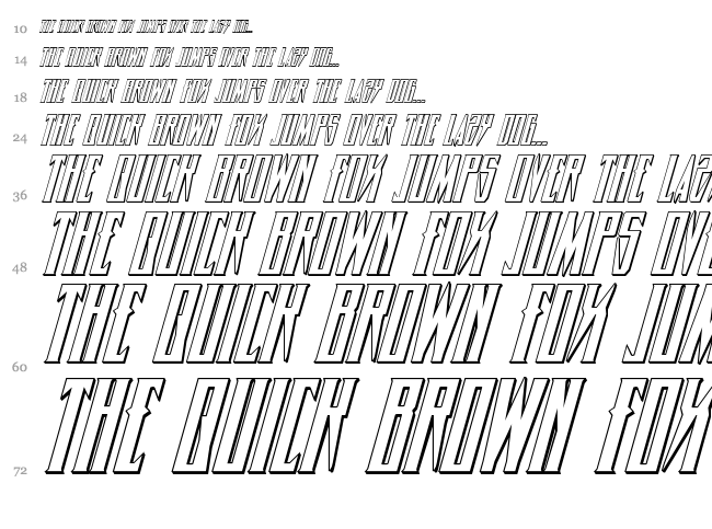 Timberwolf font waterfall