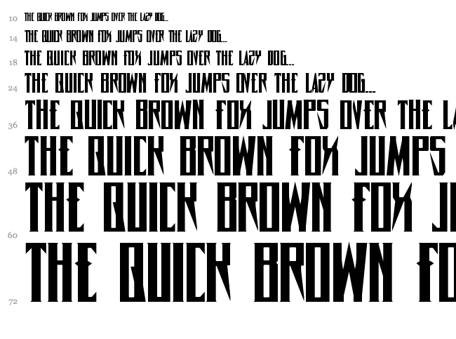 Timberwolf font waterfall