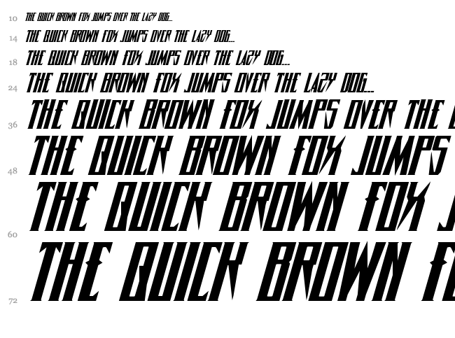 Timberwolf font waterfall