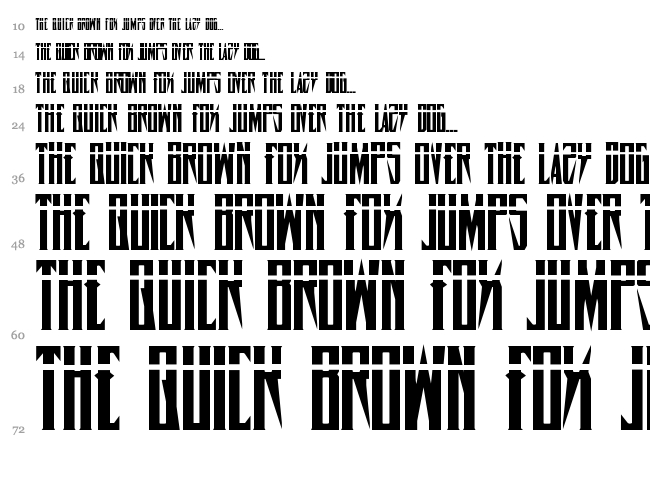 Timberwolf font waterfall