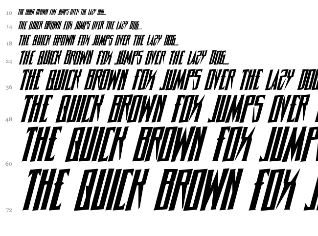 Timberwolf font waterfall