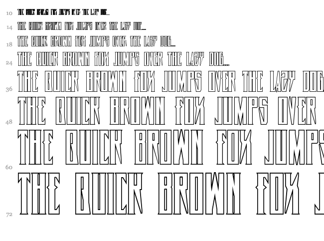 Timberwolf font waterfall