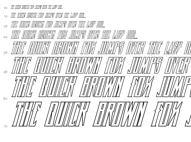 Timberwolf font waterfall