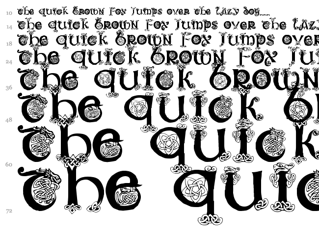 Trueheart font waterfall