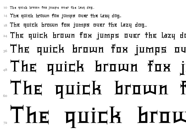 Type Knight font waterfall