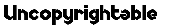 Uncopyrightable font