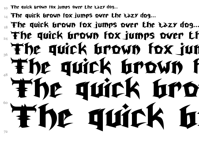 Unreal Tournament font waterfall