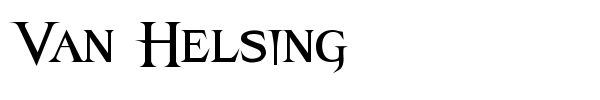 Van Helsing font