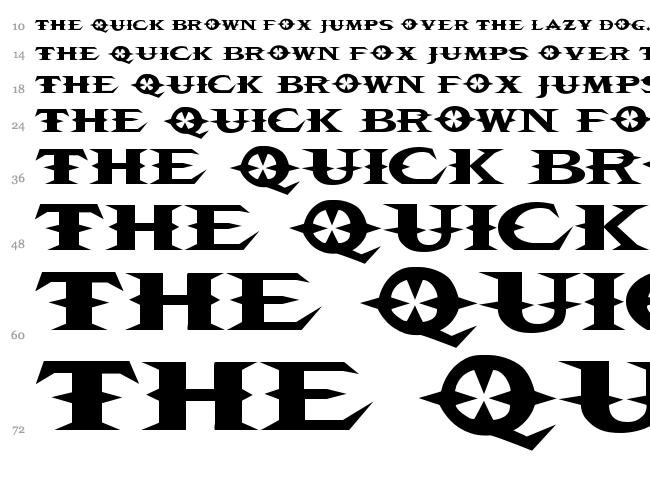 VTC Belias Blade font waterfall
