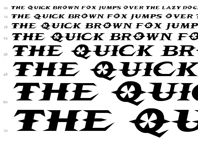 VTC Belias Blade font waterfall