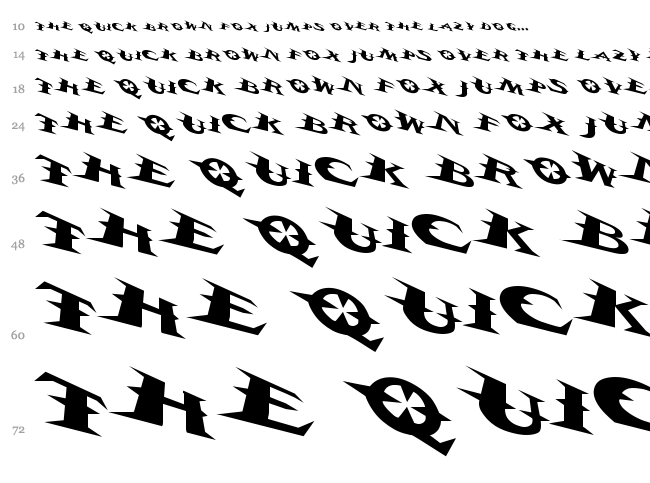 VTC Belias Blade font waterfall