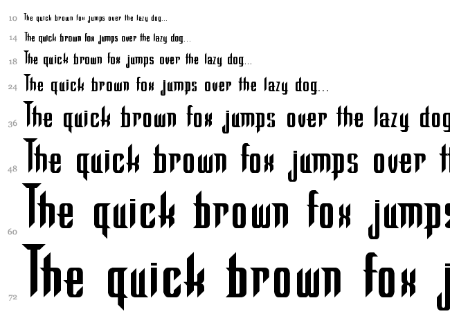 Warlock font waterfall