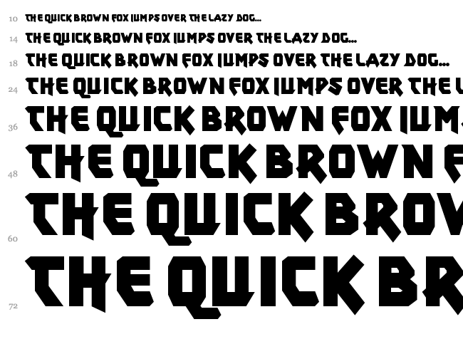 Xar font waterfall