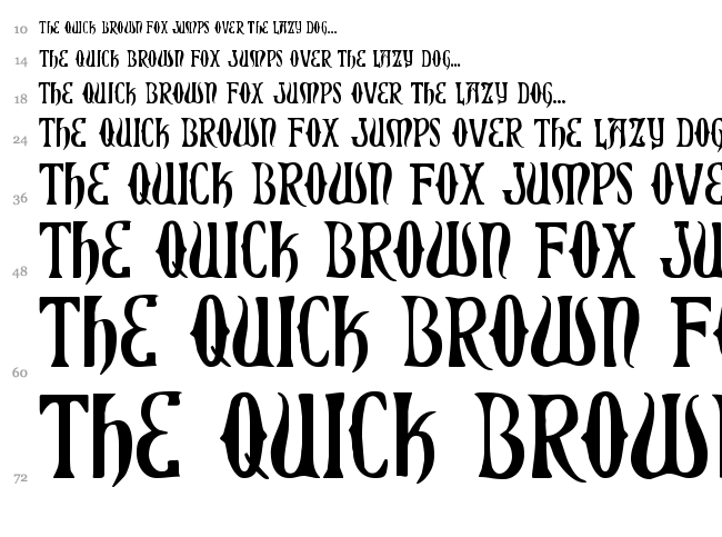 Xiphos font waterfall