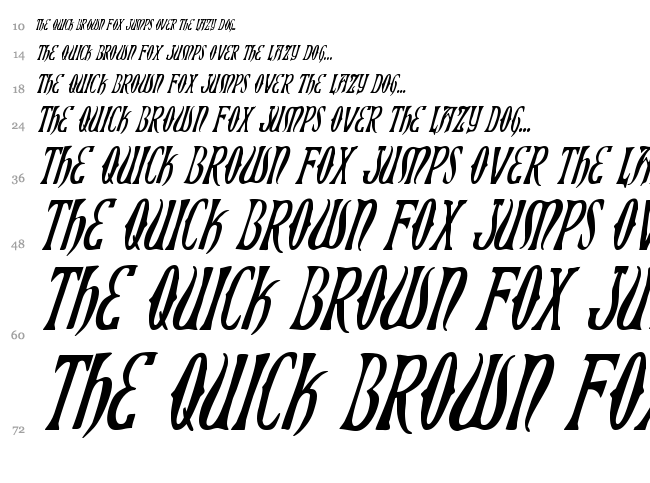 Xiphos font waterfall