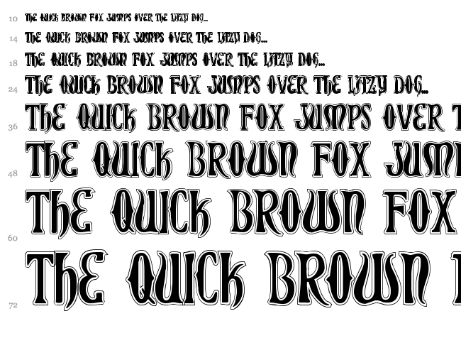 Xiphos font waterfall