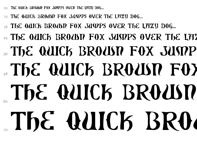 Xiphos font waterfall