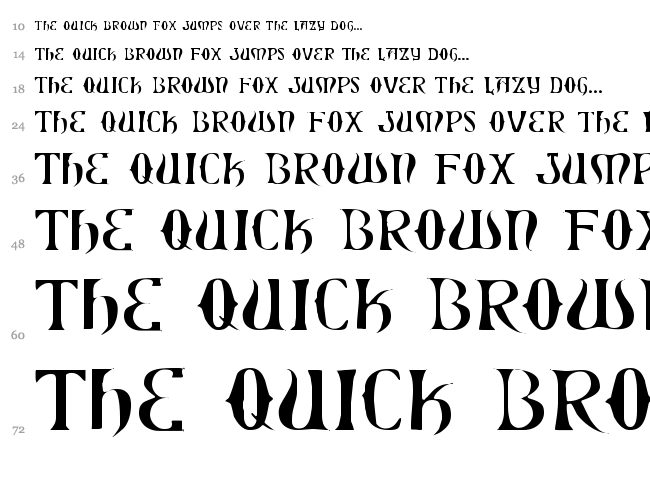 Xiphos font waterfall
