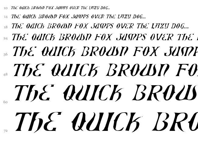 Xiphos font waterfall