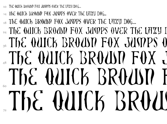 Xiphos font waterfall