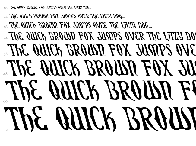 Xiphos font waterfall