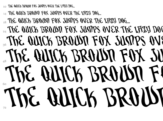 Xiphos font waterfall
