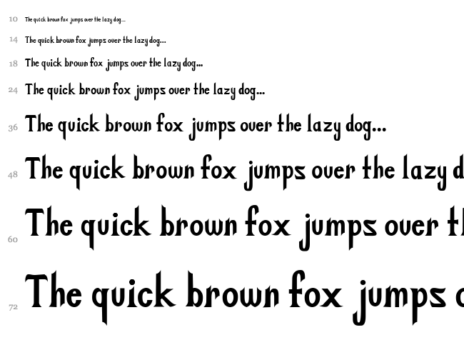 Zabdilus font waterfall