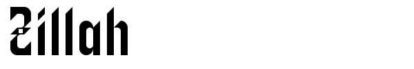 Zillah font