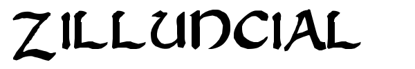 Zilluncial font