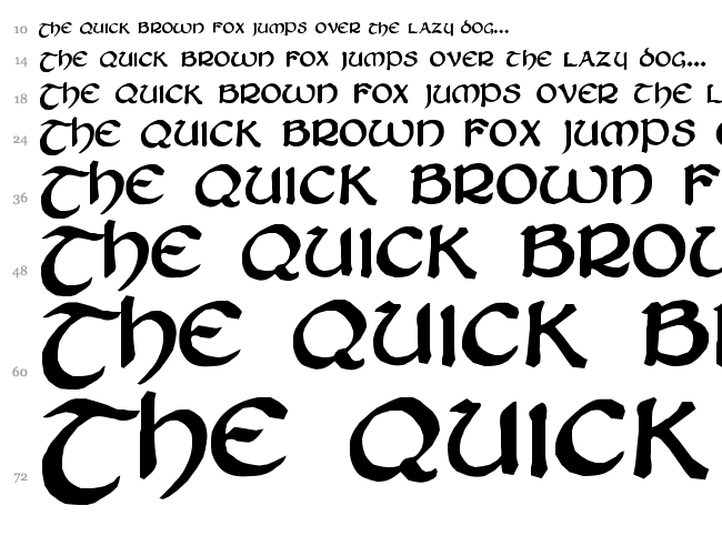 Zilluncial font waterfall