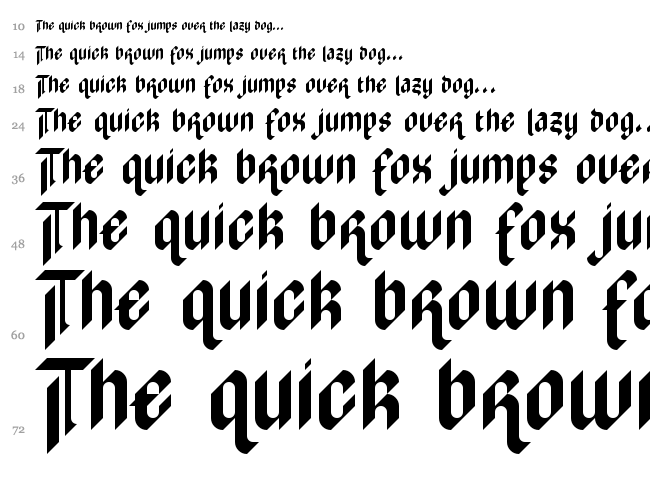 Zilverstone Eye font waterfall