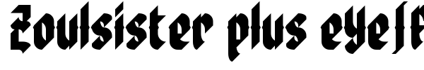 Zoulsister plus eYe/FS font