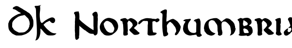 DK Northumbria font