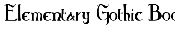 Elementary Gothic Bookhand font