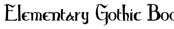 Elementary Gothic Bookhand font preview