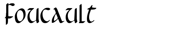 Foucault font preview